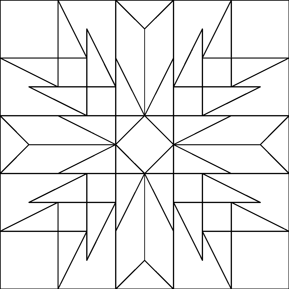 Pattern 1, Firewheel barn quilt pattern thumbnail